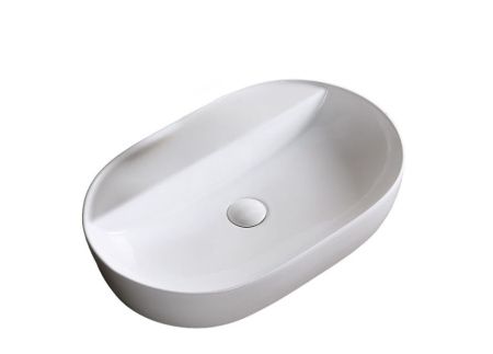 Раковина из сантехнического фарфора Cerutti SPA CR0076 50х40 накладная цвет белый 1 отверстие под смеситель