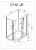Душевая кабина AvaCan D312R 120х90 асимметричная без крыши ориентация правая