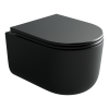 Унитаз подвесной Ceramica Nova ULMA CN4006TMB черный с сиденьем микролифт безободковый смыв торнадо