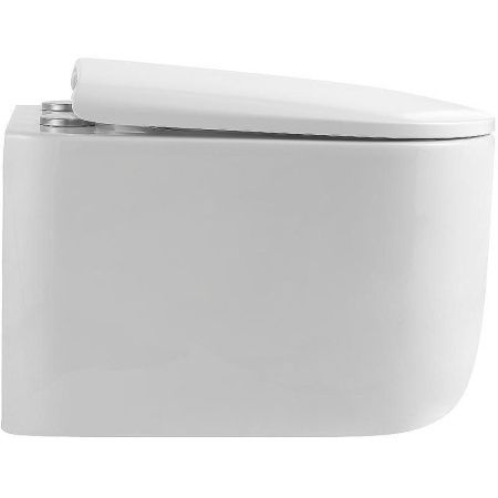 Унитаз подвесной Boheme Flow 969-SET-W цвет белый с сиденьем микролифт безободковый смыв торнадо