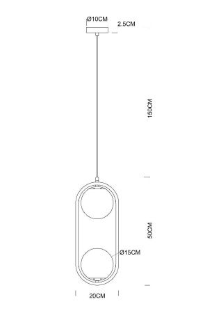 Светильник подвесной Arte Lamp MATISSE (МАТИССЕ) A7745SP-2BK