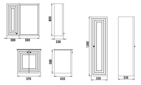 Тумба с раковиной Creavit Kayra KY0060.01.MBY 60х40