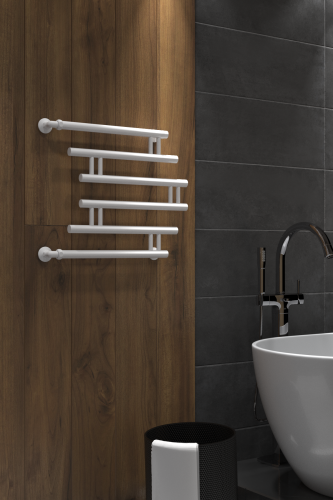 Полотенцесушитель Indigo Zip FZW60-60WM 71х63 водяной белый матовый - фото 5