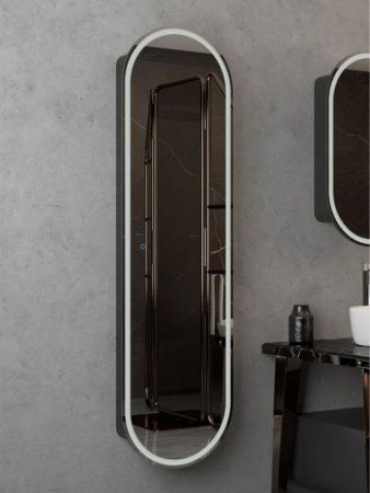 Зеркало-шкаф Continent Elmage Black МВК048 50х160 подвесной