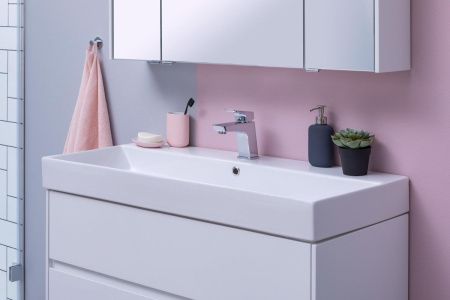 Тумба с раковиной Aquanet Бруклин 00212599 100х40 подвесная цвет белый