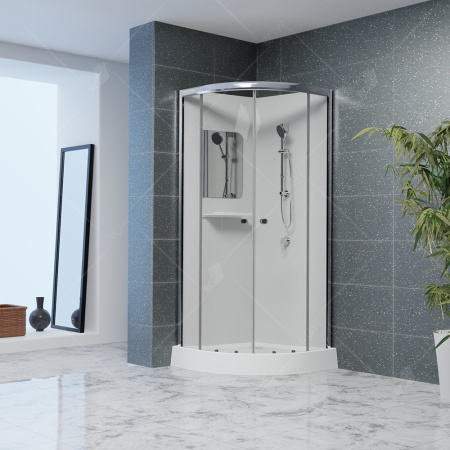Душевая кабина RGW Andaman 381320899-12 90x90 четверть круга без крыши ориентация универсальная
