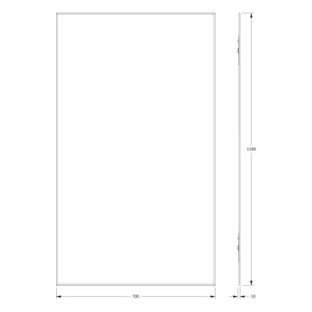 Зеркало Evoform Standard BY 0241 70х120 подвесное