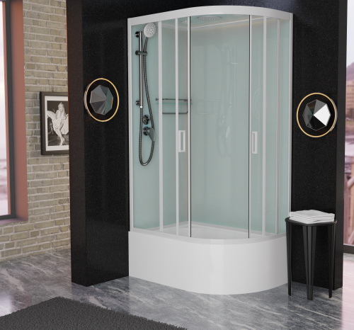 Душевая кабина Frank 135009 120х80 с крышей ориентация левая - фото 2 Душевая кабина Frank 135009 120х80 с крышей ориентация левая - фото 2