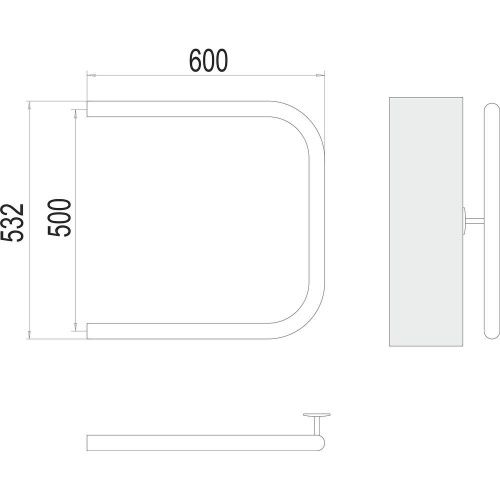 Полотенцесушитель Terminus 4620768881381 60х53 водяной хром - фото 3