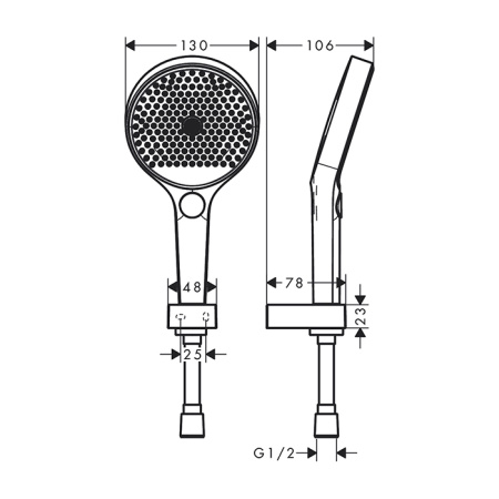Душевой гарнитур Hansgrohe Rainfinity 26851000 настенный хром