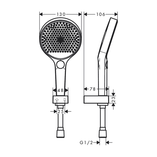 Душевой гарнитур Hansgrohe Rainfinity 26851000 настенный хром - фото 2