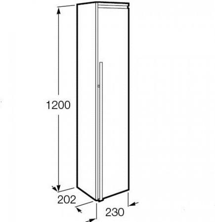 Шкаф-пенал Roca Aneto 7857467806 23х20х120 подвесной цвет белый