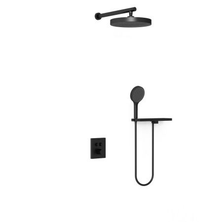 Душевая система Vincea VSFW-3I21T2RMB встраиваемая в стену цвет черный с термостатом