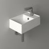 Раковина из сантехнического фаянса Simas Agile AG40 bi*1 40х30 подвесная цвет белый 1 отверстие под смеситель