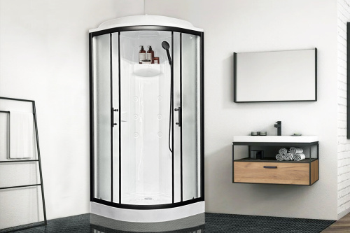 Душевая кабина Royal Bath HK RB90HK1-M-BL Practic 90х90 четверть круга