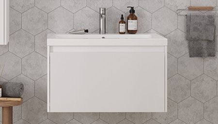 Тумба под раковину Velvex KLAUFS tpKLA.80.1Y-616.216 80х40 подвесная цвет белый