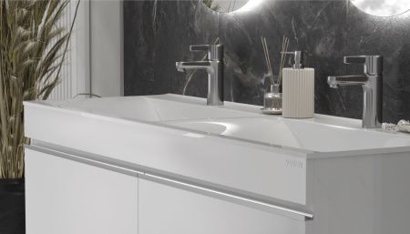 Раковина из искусственного камня Velvex PULSUS rkPUL.140-81 140х50 накладная цвет белый без отверстий под смеситель