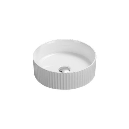 Раковина из сантехнического фарфора Vincea VBS-501 40х40 накладная цвет белый без отверстий под смеситель