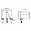 Смеситель Wasserkraft Naab 8600 8635 на раковину хром