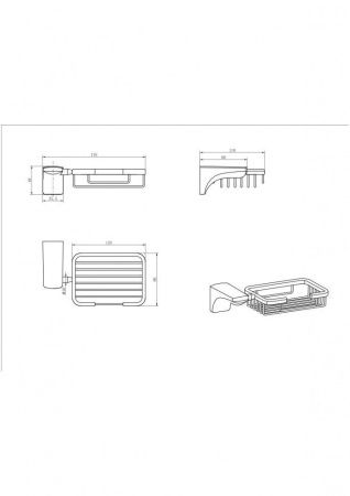 Мыльница CeramaLux Monelli 70005