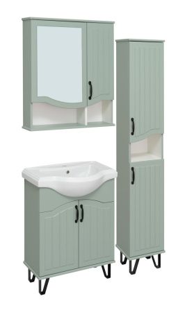 Шкаф-пенал RUNO Марсель 00-00001221 30х28х179 напольный цвет зеленый