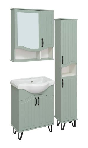 Шкаф-пенал RUNO Марсель 00-00001221 30х28х179 напольный цвет зеленый - фото 3