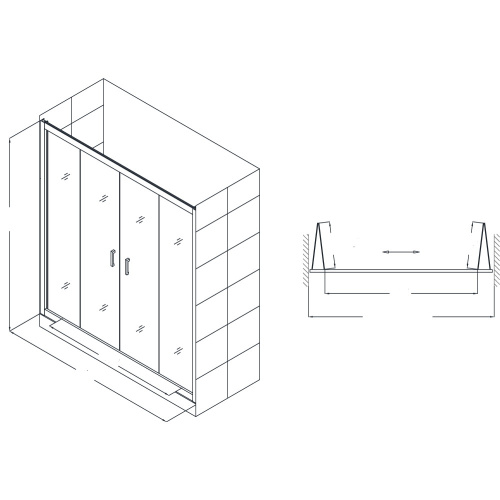 Душевая дверь RGW Passage 01902314-11 140х195 стекло прозрачное профиль хром глянцевый - фото 5 Душевая дверь RGW Passage 01902314-11 140х195 стекло прозрачное профиль хром глянцевый - фото 5