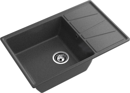 Кухонная мойка Granfest Vertex V-780L графит 78х50 цвет графит поверхность матовая
