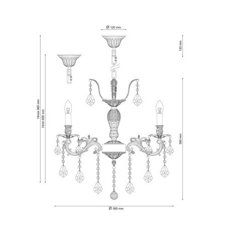 Люстра подвесная Lucia Tucci Barletta (Барлетта) Barletta 122.6 Cream White