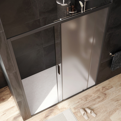 Душевая дверь Am.Pm Gem W90G-150-1-195BM 150х195 стекло прозрачное профиль черный - фото 3