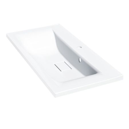 Раковина из искусственного камня Vincea VCB-3M900W 90х50 встраиваемая цвет белый 1 отверстие под смеситель