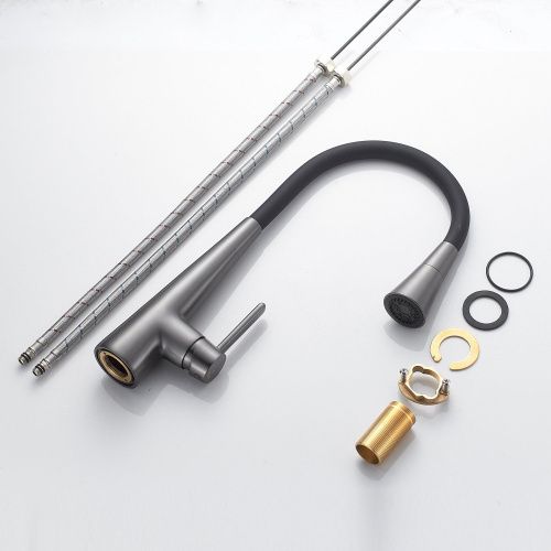 Смеситель для кухни Rose R213T на мойку оружейная сталь - фото 4