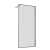 Душевая перегородка Vincea Walk in HP Art VSW-1HP100FLGM 100х200 стекло рифленое профиль вороненая сталь