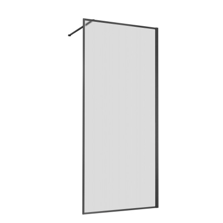Душевая перегородка Vincea Walk in HP Art VSW-1HP100FLGM 100х200 стекло рифленое профиль вороненая сталь