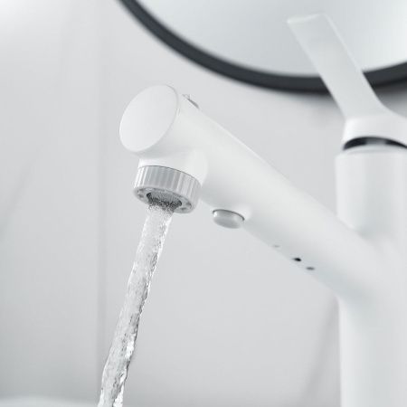 Смеситель Raffine F281C на раковину белый