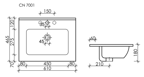 Раковина Ceramica Nova ELEMENT 61 см CN7001MB накладная цвет черный матовый - фото 5