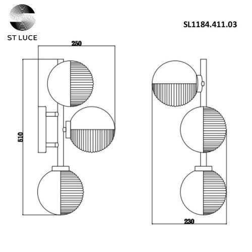 Бра ST Luce Todo (Тодо) SL1184.411.03 - фото 3