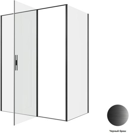 Душевой уголок Allen Brau Priority 3.31039.BBA + 3.31045.BBA 160х90 стекло прозрачное профиль черный без поддона