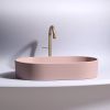 Раковина из сантехнического фарфора Ceramica Nova ELEMENT CN6048MP 60х40 накладная цвет розовый без отверстий под смеситель