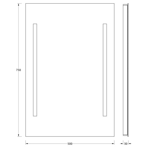 Зеркало со встроенным LED-светильником Evoform Ledline BY 2113 50х75 - фото 2