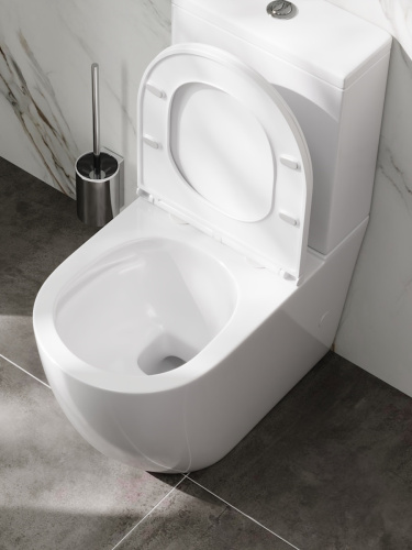 Унитаз напольный с бачком Teymi Lina T40115 белый с сиденьем микролифт безободковый смыв торнадо - фото 5