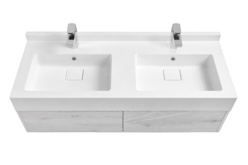 Тумба под раковину Aquaton Сакура 1A219701SKW80 120х47х24 подвесная цвет светлое дерево - фото 2