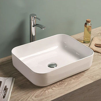 Раковина керамическая Art&Max AM-78109 50х39 накладная цвет белый