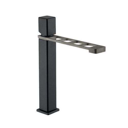 Смеситель Webert OX830402441 на раковину черный/сталь - фото 2