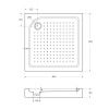 Душевой поддон акриловый BelBagno TRAY-BB-A-80-15-W 80х80 белый с ножками