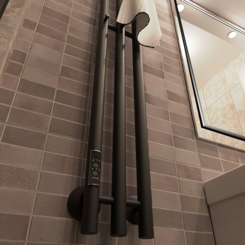 Полотенцесушитель Маргроид Inaro Inaro-12012-1049-9005L 15х120 электрический черный матовый - фото 3