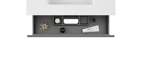 Тумба под раковину Visobath Aqua 73559/73582 80х45х55 подвесная цвет темно-серый - фото 3