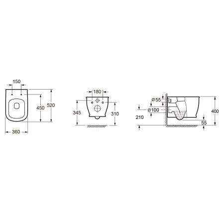 Унитаз подвесной Lavinia Boho Bell pro 3301002R белый с сиденьем микролифт безободковый каскадный смыв