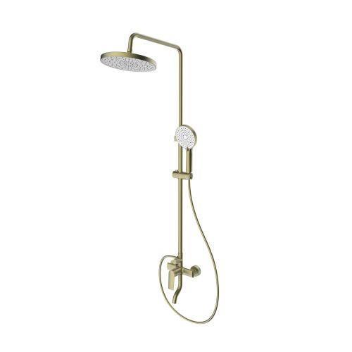 Душевая стойка Splenka S50.24.03 настенная цвет сатин золотой - фото 2