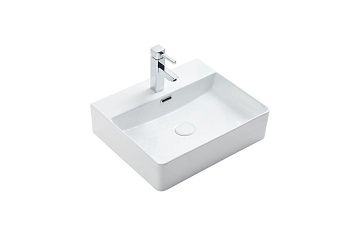 Раковина из сантехнического фарфора Aquatek AQ3231-00 50х40 накладная цвет белый 1 отверстие под смеситель